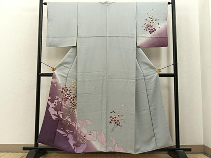 平和屋着物■訪問着　草花文　暈し染め　正絹　逸品　BAAY6922hj