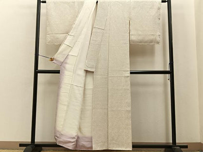平和屋着物●大変加工の良い総絞り小紋　正絹　逸品　未使用　BAAY6925hj
