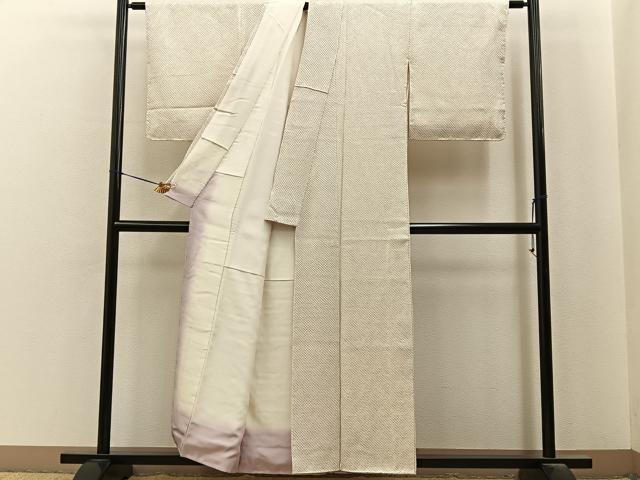 平和屋着物●大変加工の良い総絞り小紋　正絹　逸品　未使用　BAAY6925hj