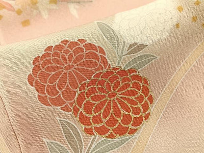 平和屋着物■豪華色留袖　駒刺繍　御所車花文　暈し染め　金彩　正絹　逸品　BAAY6927hj