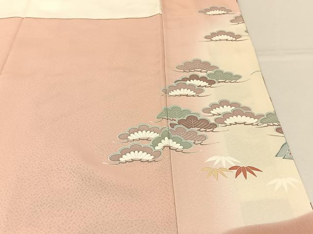 平和屋着物■豪華色留袖　駒刺繍　御所車花文　暈し染め　金彩　正絹　逸品　BAAY6927hj