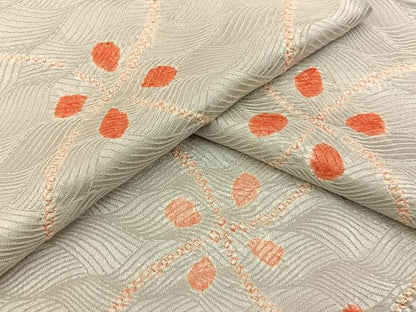 平和屋着物■上質な小紋　総絞り　分銅花文　ロング丈　正絹　逸品　未使用　BAAY6930hj
