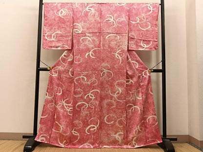 平和屋着物■上質な小紋　絞り　円　正絹　逸品　未使用　BAAY6931hj