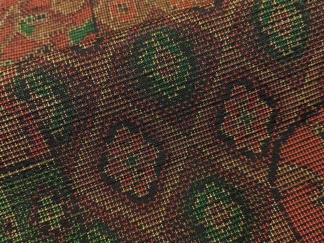 平和屋着物■上質な紬　更紗吉祥花文　ロング丈　正絹　逸品　未使用　BAAY6932hj