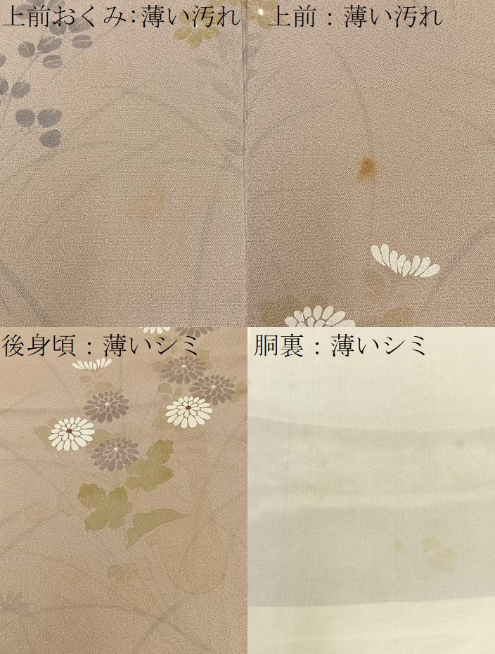 平和屋着物■上質な小紋　秋草文　正絹　逸品　BAAY6936hj