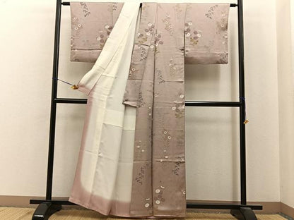 平和屋着物■上質な小紋　秋草文　正絹　逸品　BAAY6936hj