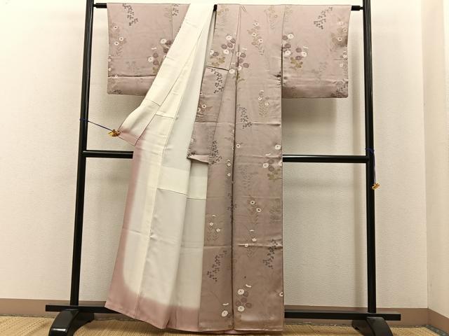 平和屋着物■上質な小紋　秋草文　正絹　逸品　BAAY6936hj