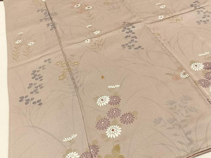 平和屋着物■上質な小紋　秋草文　正絹　逸品　BAAY6936hj