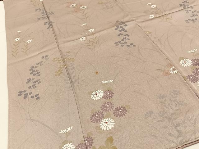 平和屋着物■上質な小紋　秋草文　正絹　逸品　BAAY6936hj