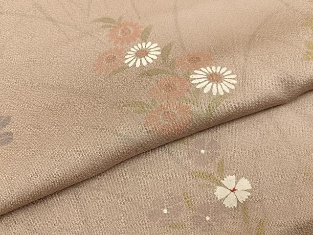 平和屋着物■上質な小紋　秋草文　正絹　逸品　BAAY6936hj