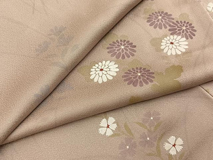 平和屋着物■上質な小紋　秋草文　正絹　逸品　BAAY6936hj