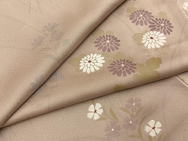 平和屋着物■上質な小紋　秋草文　正絹　逸品　BAAY6936hj