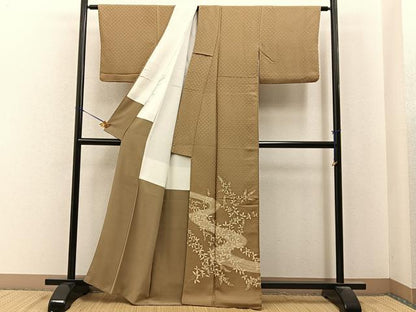 平和屋着物■豪華色留袖　流水草花文　正絹　逸品　BAAY6942hj