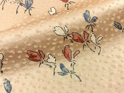 平和屋着物■上質な小紋　舞花文　正絹　逸品　BAAY6948hj