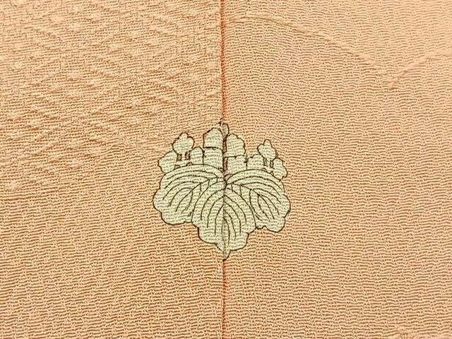 平和屋着物■上質な色無地　雲隠れ吉祥地紋　人色　正絹　逸品　BAAY6951hj