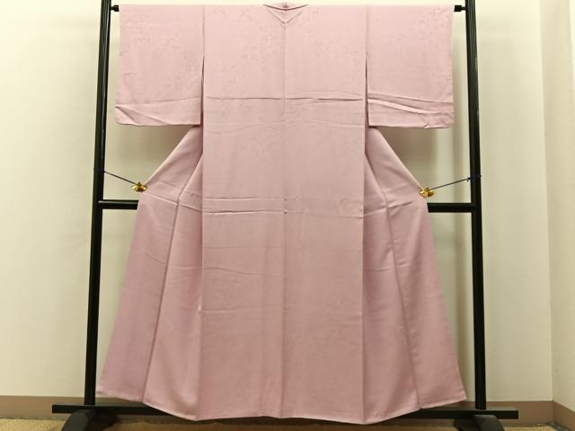 平和屋着物■上質な色無地　草花地紋　虹色　正絹　逸品　BAAY6952hj
