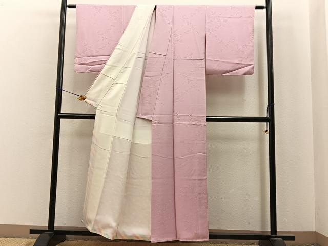 平和屋着物■上質な色無地　草花地紋　虹色　正絹　逸品　BAAY6952hj