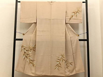 平和屋着物■訪問着　草葉文　暈し染め　金彩　正絹　逸品　BAAY6957hj