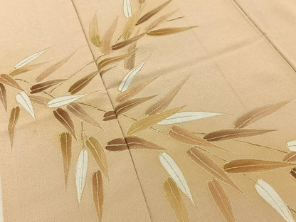 平和屋着物■訪問着　草葉文　暈し染め　金彩　正絹　逸品　BAAY6957hj