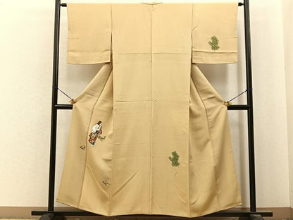 平和屋着物■訪問着　能　狂言　金彩　正絹　逸品　BAAY6958hj