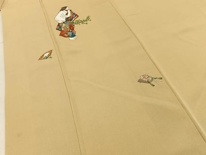 平和屋着物■訪問着　能　狂言　金彩　正絹　逸品　BAAY6958hj