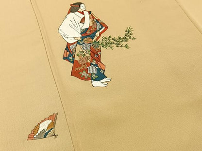 平和屋着物■訪問着　能　狂言　金彩　正絹　逸品　BAAY6958hj