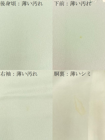 平和屋着物■訪問着　扇面孔雀羽花文　暈し染め　正絹　逸品　BAAY6962hj