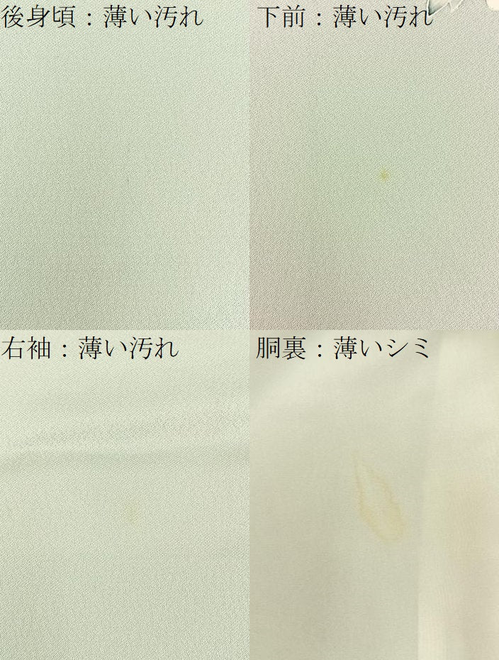 平和屋着物■訪問着　扇面孔雀羽花文　暈し染め　正絹　逸品　BAAY6962hj