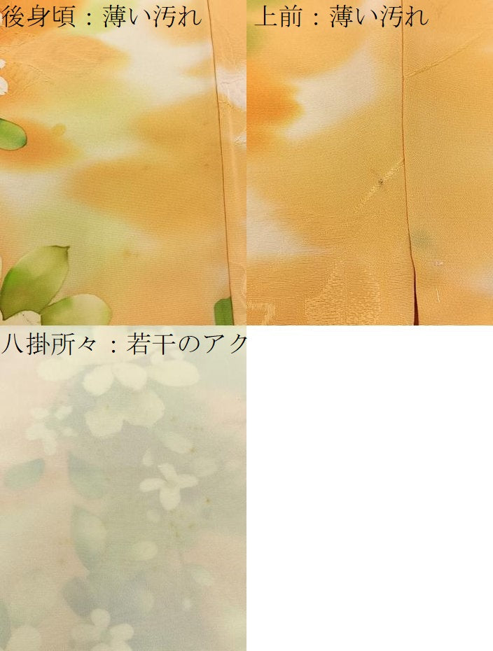 平和屋着物■上質な小紋　枝花文　暈し染め　正絹　逸品　未使用　BAAY6966hj