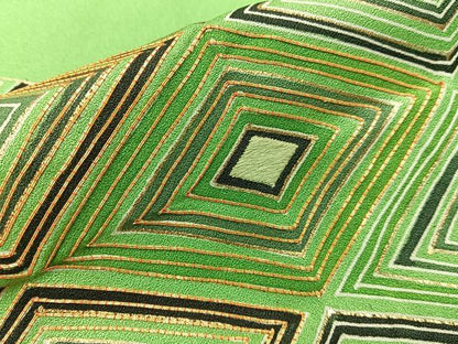 平和屋着物■訪問着　駒刺繍　入子菱　金彩　正絹　逸品　BAAY6970hj