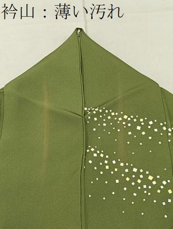 平和屋着物■訪問着　箔散らし　吹き寄せ地紋　正絹　逸品　BAAY6981hj