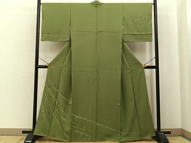 平和屋着物■訪問着　箔散らし　吹き寄せ地紋　正絹　逸品　BAAY6981hj