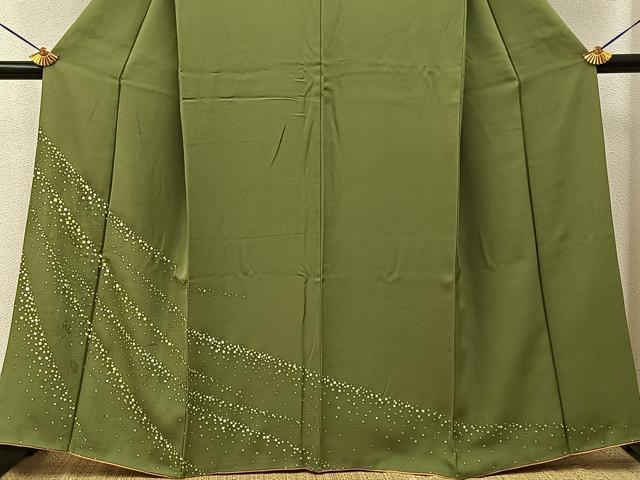 平和屋着物■訪問着　箔散らし　吹き寄せ地紋　正絹　逸品　BAAY6981hj