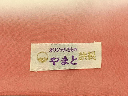 平和屋着物■上質な小紋　竹垣花文　金彩　やまと誂製　ロング丈　正絹　逸品　BAAY6985hj