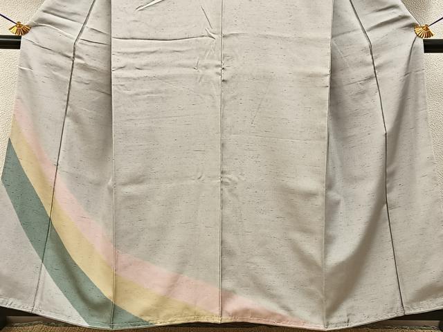平和屋着物■訪問着　紬地　霞文　正絹　逸品　未使用　BAAY6991hj