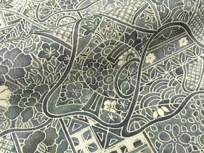 平和屋着物■上質な小紋　重ね山吉祥花文　正絹　逸品　BAAY6992hj