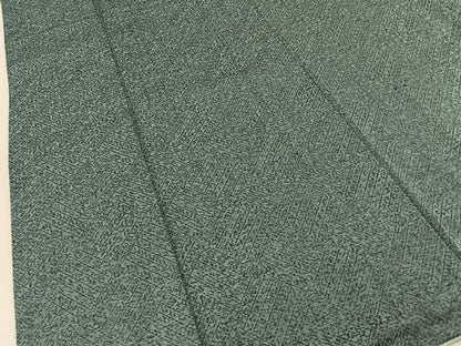 平和屋着物■上質な紬　網代文様　正絹　逸品　BAAY6994hj