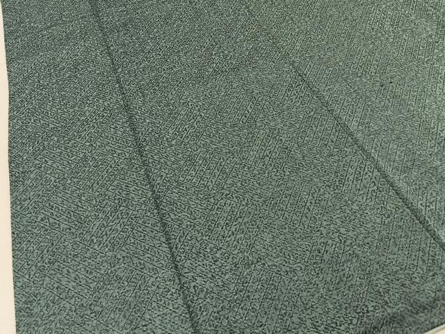 平和屋着物■上質な紬　網代文様　正絹　逸品　BAAY6994hj