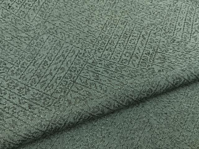 平和屋着物■上質な紬　網代文様　正絹　逸品　BAAY6994hj