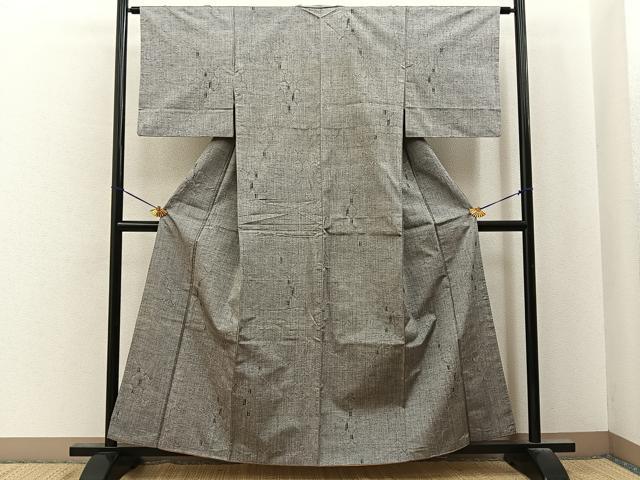 平和屋着物■上質な紬　亀甲繋ぎ　正絹　逸品　BAAY6995hj