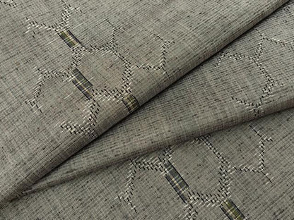 平和屋着物■上質な紬　亀甲繋ぎ　正絹　逸品　BAAY6995hj