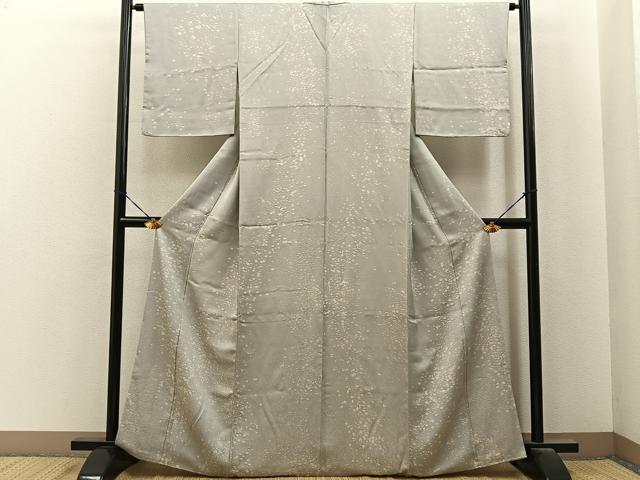 平和屋着物■上質な小紋　あられ文　正絹　逸品　BAAY6998hj