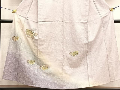 平和屋着物▽中国三大刺繍　スワトウ刺繍　総刺繍　訪問着　単衣　紬地　地紙宝相華　金彩　正絹　逸品　BAAY7346hv
