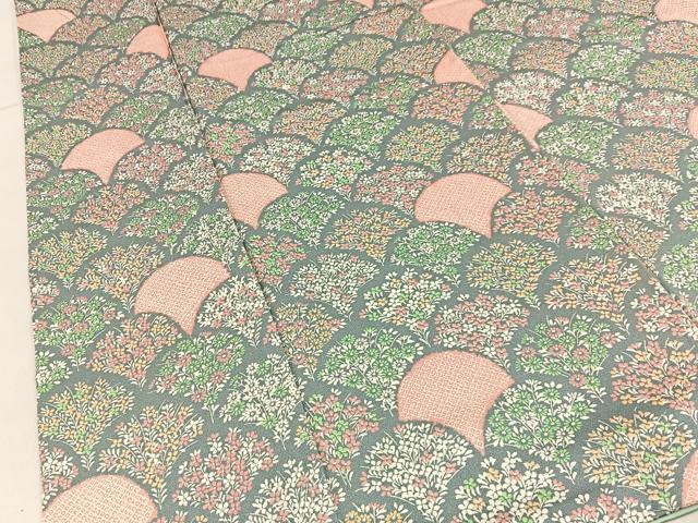 平和屋着物■上質な小紋　花青海波　正絹　逸品　BAAY8001hj