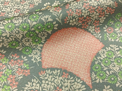 平和屋着物■上質な小紋　花青海波　正絹　逸品　BAAY8001hj