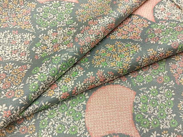 平和屋着物■上質な小紋　花青海波　正絹　逸品　BAAY8001hj