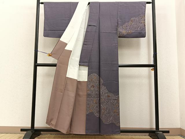 平和屋着物■訪問着　刺繍　辻が花　正絹　逸品　BAAY8006hj