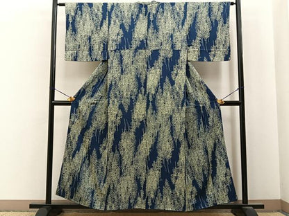 平和屋着物■上質な小紋　木立　正絹　逸品　BAAY8008hj