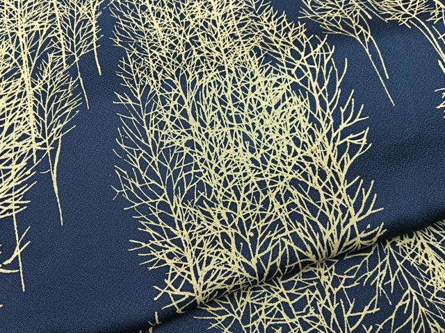 平和屋着物■上質な小紋　木立　正絹　逸品　BAAY8008hj