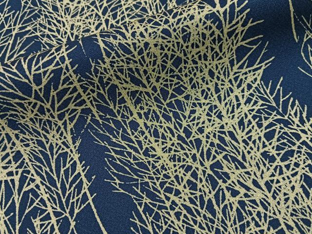 平和屋着物■上質な小紋　木立　正絹　逸品　BAAY8008hj